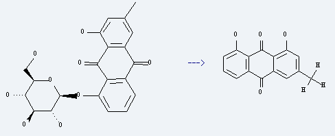 Chrysophanol 8-O-beta-D-glucoside is used to produce 1,8-dihydroxy-3-methyl-anthraquinone.